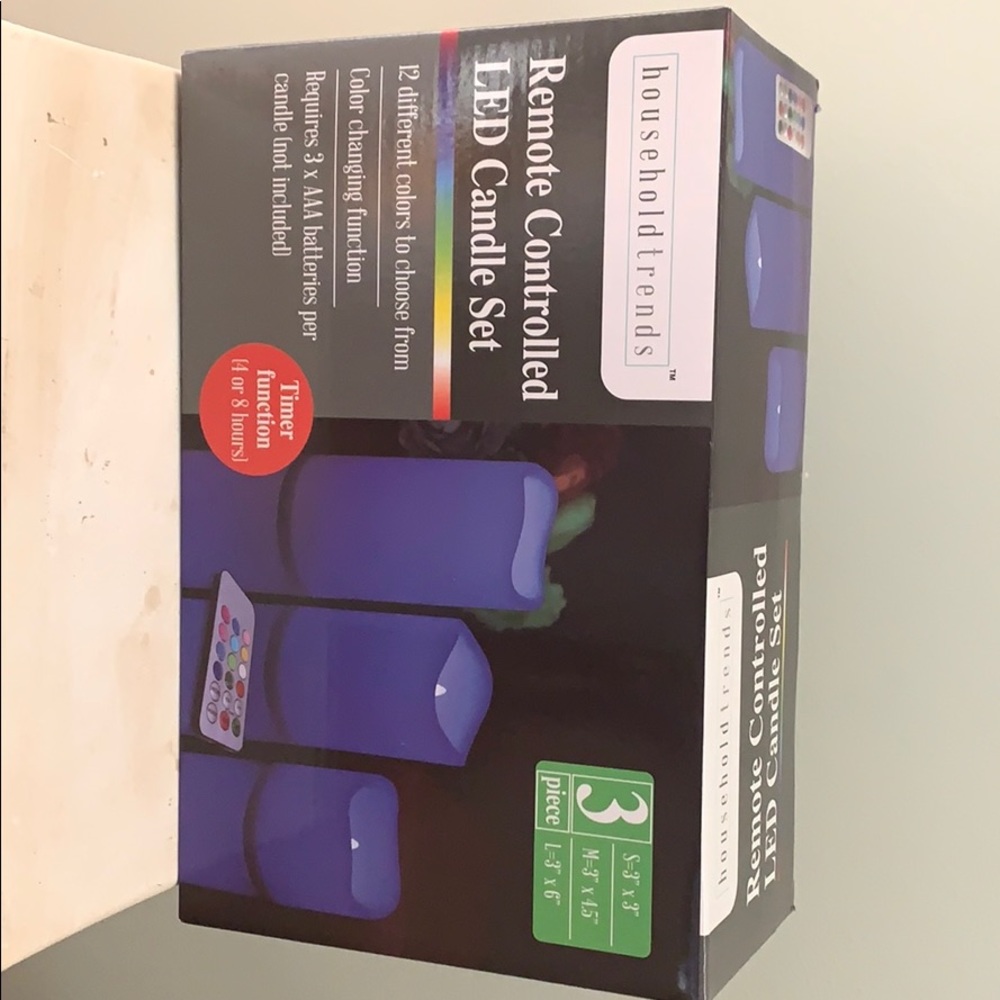 Remote controlled LED candle set